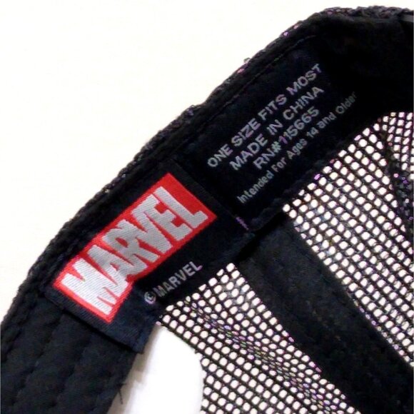 Marvel Punisher Camouflage Mesh Truckr Cap Bioworld Comic Skull Logo VINTAGE NWT - Picture 10 of 12